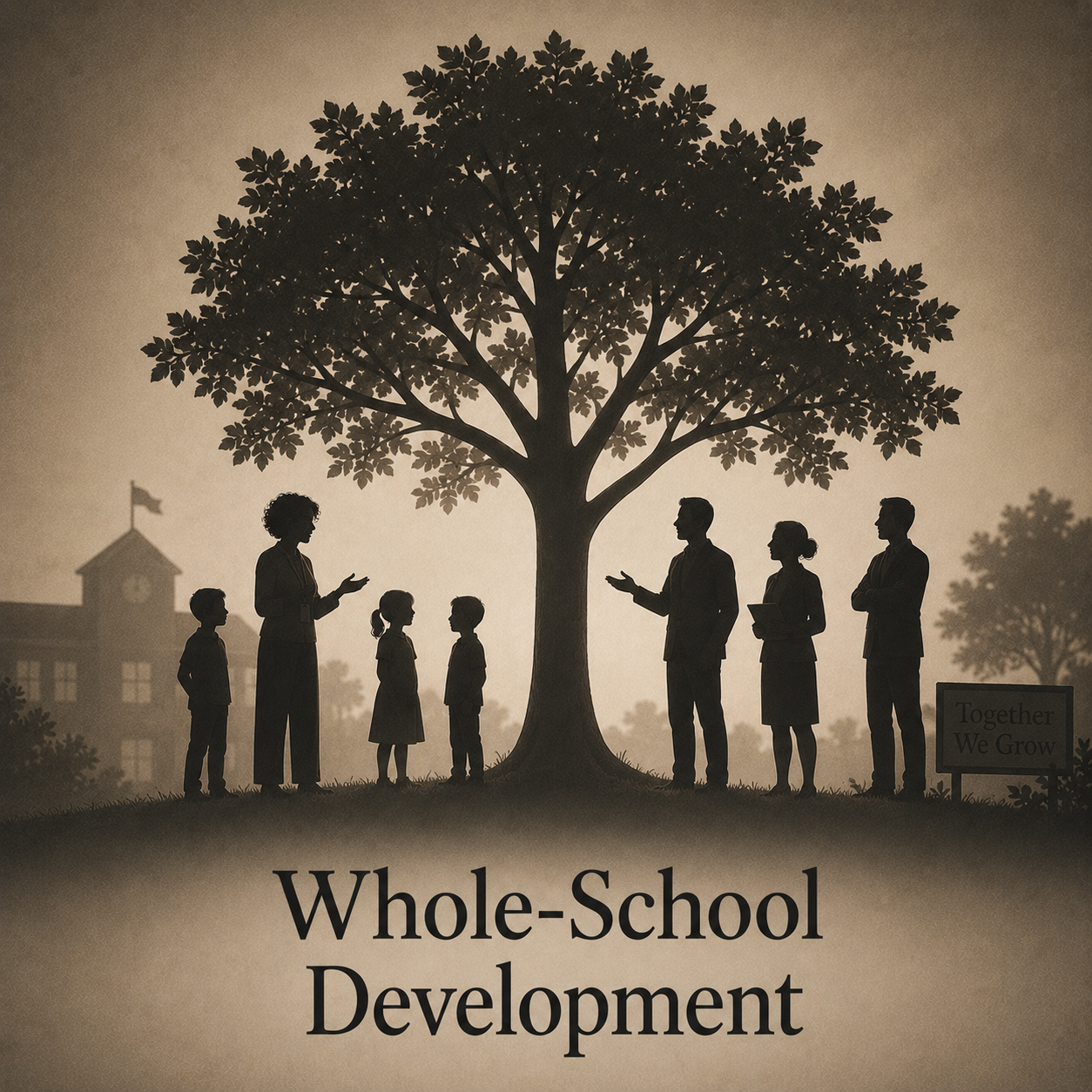 Whole-school SEMH development illustration showing relational practice, behaviour support and emotionally informed school culture.