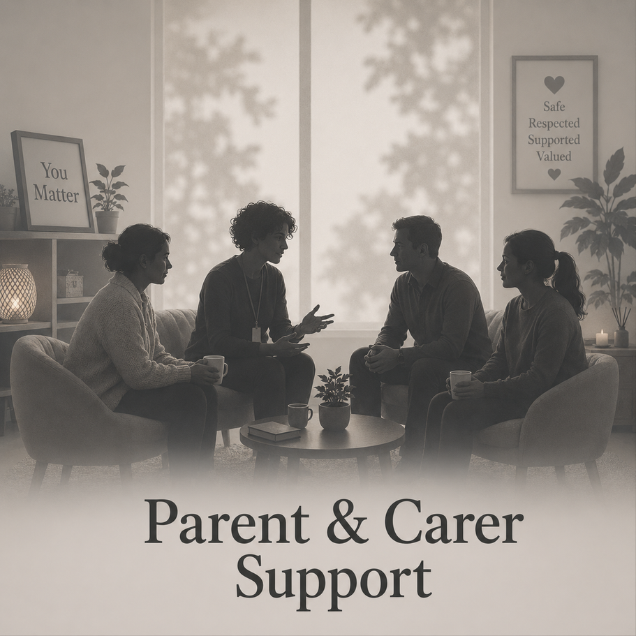 Supportive meeting for parents and carers focused on SEMH, SEND, emotional wellbeing and relational support.