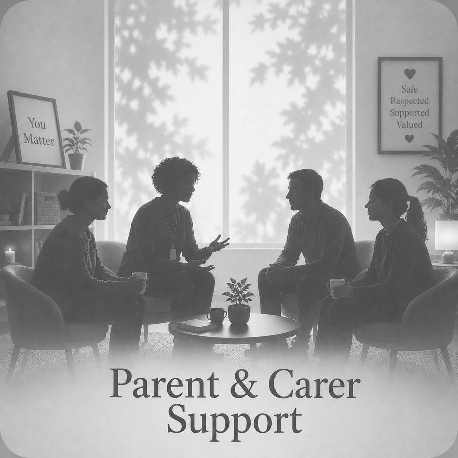 Supportive meeting for parents and carers focused on SEMH, SEND, emotional wellbeing and relational support.